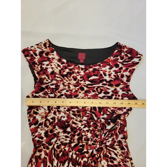 212 Collection Dress Womens XS Knot Front Sleeveless Knee Length Multicolor - Picture 8 of 11